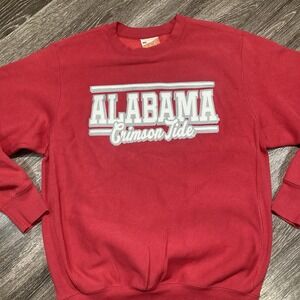 Alabama Sweatshirt Crewneck Mens Small Red Pro Weave MV Sport Crimson Tide